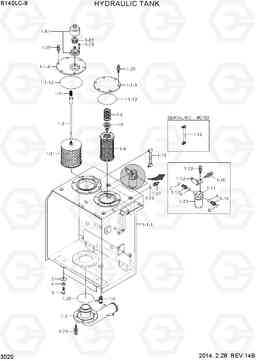 3020 HYDRAULIC TANK R140LC-9, Hyundai