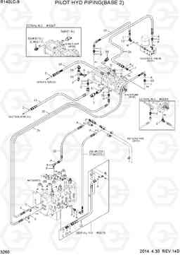 3260 PILOT HYD PIPING(BASE 2) R140LC-9, Hyundai