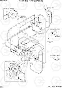 3270 PILOT HYD PIPING(BASE 3) R140LC-9, Hyundai