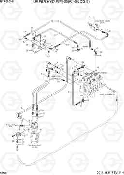 3290 UPPER HYD PIPING(R140LCD-9) R140LC-9, Hyundai