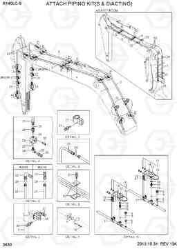 3630 ATTACH PIPING KIT(S & D/ACTING) R140LC-9, Hyundai