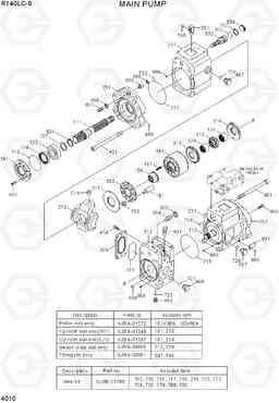 4010 MAIN PUMP R140LC-9, Hyundai