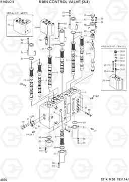 4070 MAIN CONTROL VALVE (3/4) R140LC-9, Hyundai