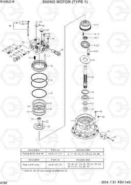 4100 SWING MOTOR(TYPE 1) R140LC-9, Hyundai