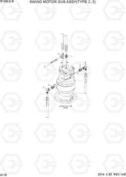 4118 SWING MOTOR SUB ASSY(TYPE 2,3) R140LC-9, Hyundai