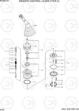 4122 REMOTE CONTROL LEVER (TYPE 3) R140LC-9, Hyundai