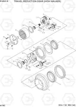 4179C TRAVEL REDUCTION GEAR (HIGH WALKER) R140LC-9, Hyundai