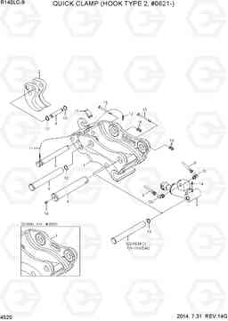 4520 QUICK CLAMP(HOOK TYPE 2, #0621-) R140LC-9, Hyundai