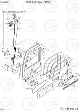 6050 CAB ASSY(4/4, DOOR) R140LC-9, Hyundai