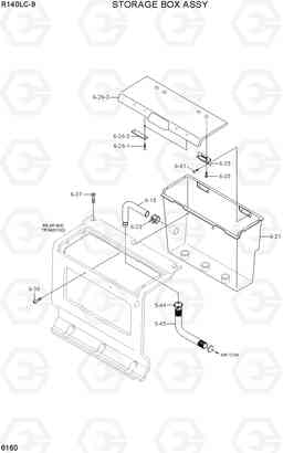 6160 STORAGE BOX ASSY R140LC-9, Hyundai