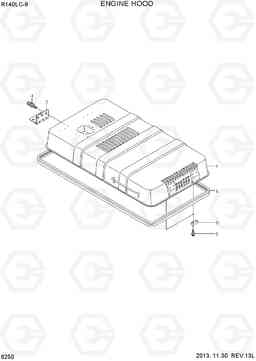 6250 ENGINE HOOD R140LC-9, Hyundai