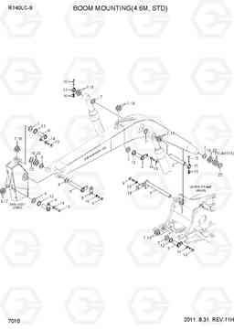 7010 BOOM MOUNTING(4.6M, STD) R140LC-9, Hyundai