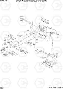 7050 BOOM MOUNTING(ADJUST BOOM) R140LC-9, Hyundai