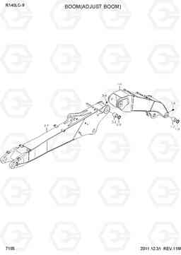 7105 BOOM(ADJUST BOOM) R140LC-9, Hyundai