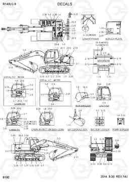 8100 DECALS R140LC-9, Hyundai