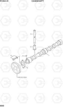 9040 CAMSHAFT R140LC-9, Hyundai