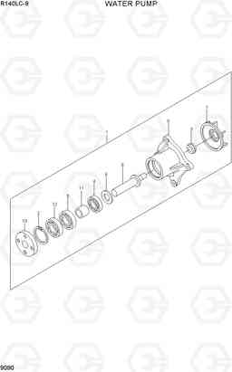 9090 WATER PUMP R140LC-9, Hyundai