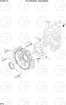 9110 FLYWHEEL HOUSING R140LC-9, Hyundai