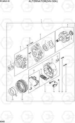 9340 ALTERNATOR (24V-50A) R140LC-9, Hyundai