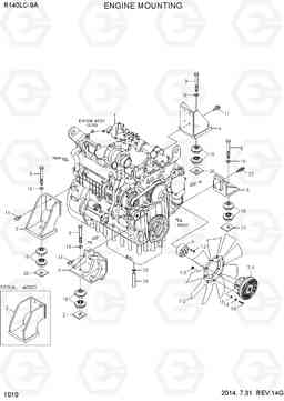 1010 ENGINE MOUNTING R140LC-9A, Hyundai