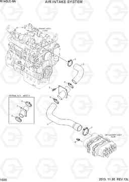 1020 AIR INTAKE SYSTEM R140LC-9A, Hyundai