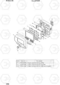 2085 CLUSTER R140LC-9A, Hyundai