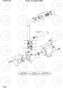 2100 FUEL FILLER PUMP R140LC-9A, Hyundai