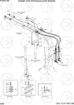 3406 BOOM HYD PIPING(ADJUST BOOM) R140LC-9A, Hyundai