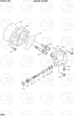 4030 GEAR PUMP R140LC-9A, Hyundai