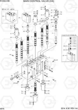 4070 MAIN CONTROL VALVE (3/4) R140LC-9A, Hyundai