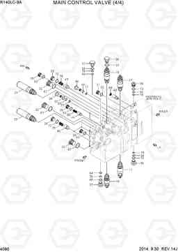 4080 MAIN CONTROL VALVE (4/4) R140LC-9A, Hyundai