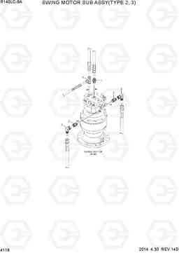 4118 SWING MOTOR SUB ASSY(TYPE 2,3) R140LC-9A, Hyundai