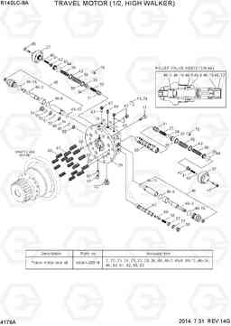 4179A TRAVEL MOTOR (1/2, HIGH WALKER) R140LC-9A, Hyundai