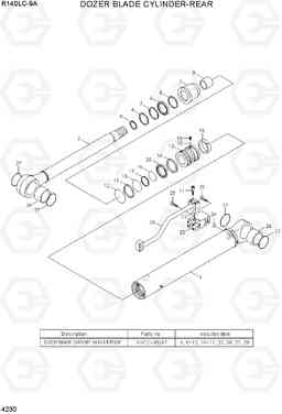 4230 DOZER BLADE CYLINDER-REAR R140LC-9A, Hyundai