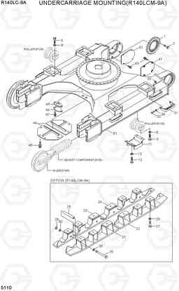 5110 UNDERCARRIAGE MOUNTING(R140LCM-9A) R140LC-9A, Hyundai