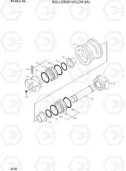 5120 ROLLER(R140LCM-9A) R140LC-9A, Hyundai