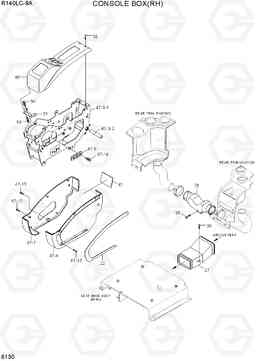 6130 CONSOLE BOX (RH) R140LC-9A, Hyundai