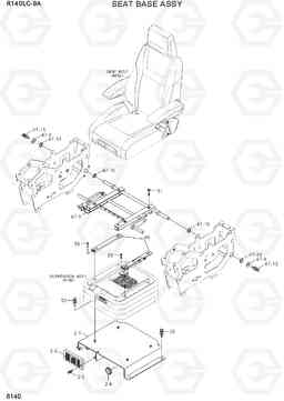 6140 SEAT BASE ASSY R140LC-9A, Hyundai