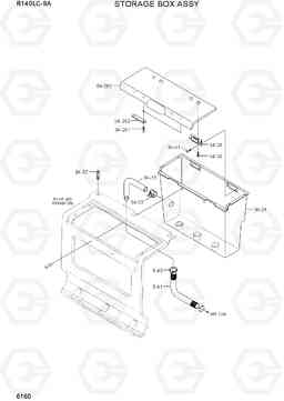 6160 STORAGE BOX ASSY R140LC-9A, Hyundai