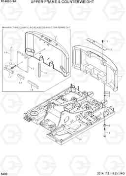 6400 UPPER FRAME & COUNTERWEIGHT R140LC-9A, Hyundai