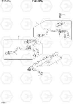 9100 FUEL RAIL R140LC-9A, Hyundai