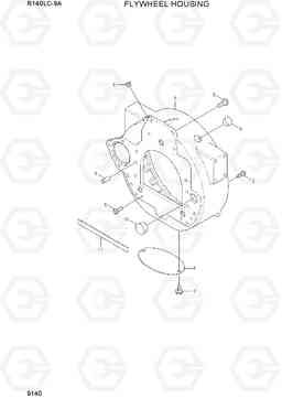 9140 FLYWHEEL HOUSING R140LC-9A, Hyundai