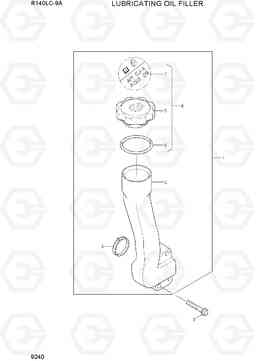 9240 LUBRICATING OIL FILLER R140LC-9A, Hyundai