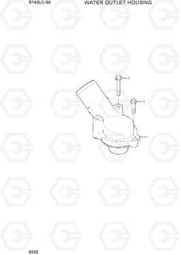 9320 WATER OUTLET HOUSING R140LC-9A, Hyundai