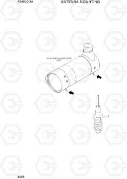 9426 ANTENNA MOUNTING R140LC-9A, Hyundai