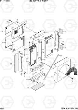 1050 RADIATOR ASSY R140LC-9S, Hyundai