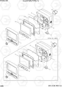 2085 CLUSTER(TYPE 1) R140LC-9S, Hyundai