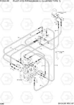 3280 PILOT HYD PIPING(BASE 3, CLUSTER TYPE 1) R140LC-9S, Hyundai