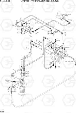 3290 UPPER HYD PIPING(R140LCD-9S) R140LC-9S, Hyundai