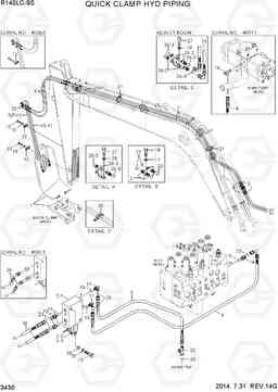 3430 QUICK CLAMP HYD PIPING R140LC-9S, Hyundai